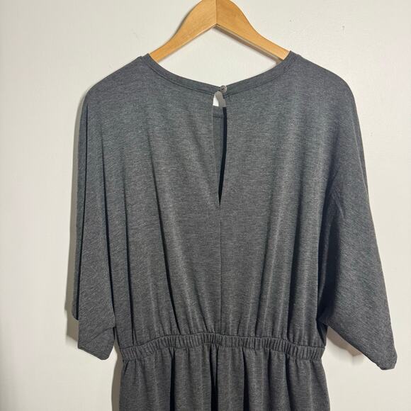 Three Bird Nest Relaxed Wide leg Jumpsuit Women XL Gray Pocket Lounge Casual - Picture 8 of 11